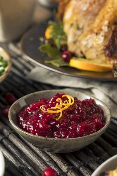 Homemade Thanksgiving Cranberry Sauce — Stock Photo, Image