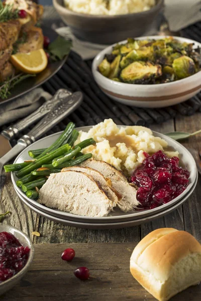Jantar caseiro de Ação de Graças Turquia — Fotografia de Stock