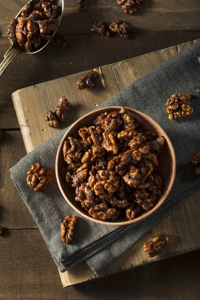 Sweet Homemade Candied Walnuts — Stock Photo, Image