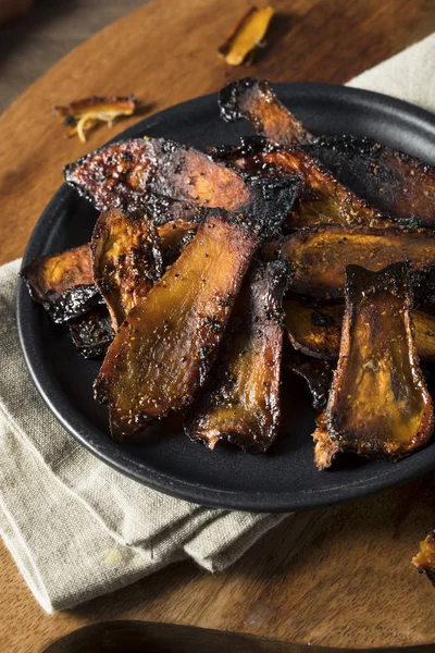 Tocino casero vegano del hongo de la ostra del rey —  Fotos de Stock