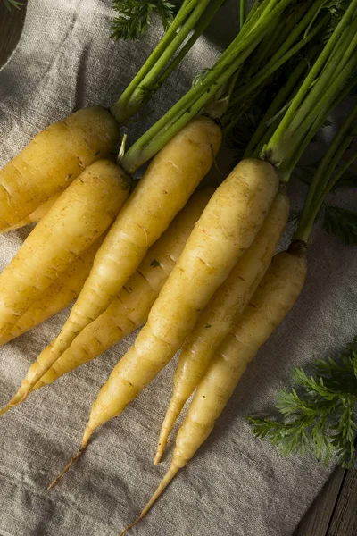 Zanahorias amarillas orgánicas crudas del bebé —  Fotos de Stock