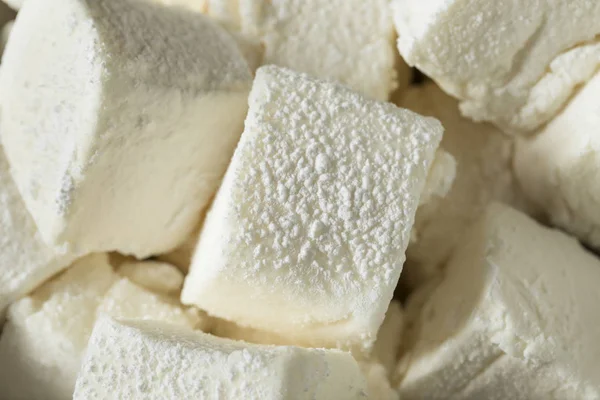 Marshmallows caseiros doces quadrados — Fotografia de Stock