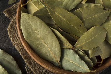 Raw Organic Dry Bay Leaves clipart