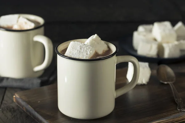 Warm Hot Chocolate with Square Marshmallows — Stock Photo, Image