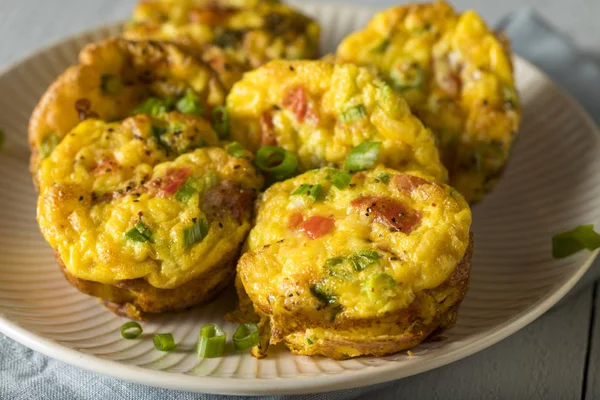 Hemlagad och hälsosam frukost ägg Muffins — Stockfoto
