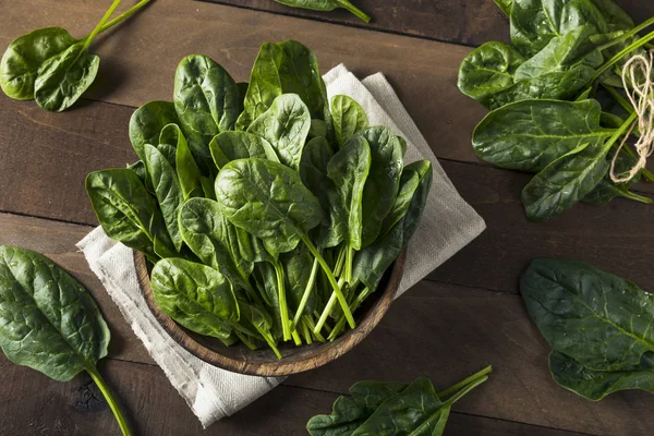 Raw Green Healthy Organic Spinach — Stock Photo, Image