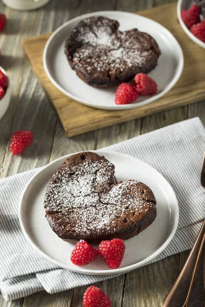 Zelfgemaakte zoete chocolade hart Lava Cake — Stockfoto