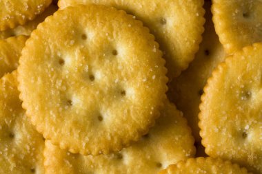 Yuvarlak tuzlu sarı kraker