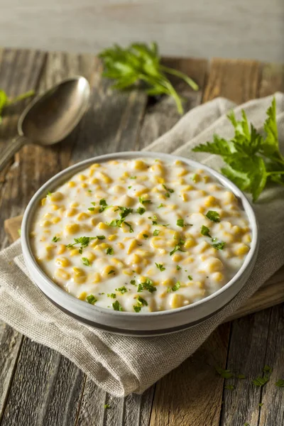 Fresh Homemade Creamed Corn — Stock Photo, Image