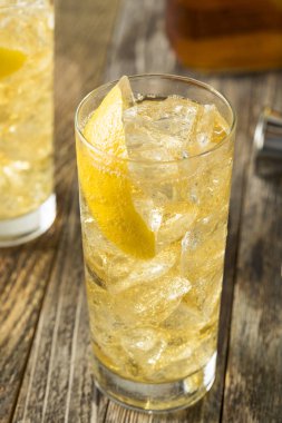 Ev yapımı viski viski soda ile maden suyu