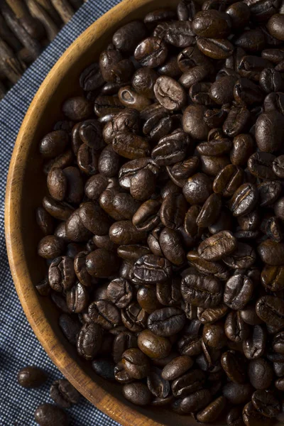 Organický pražená hnědá kávová zrna — Stock fotografie