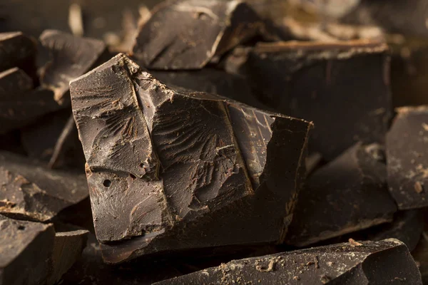 Organic Semi Sweet Dark Chocolate Chunks — Stock Photo, Image