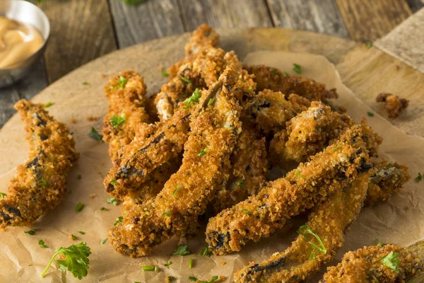 Patatas fritas caseras de champiñones de Portabella —  Fotos de Stock