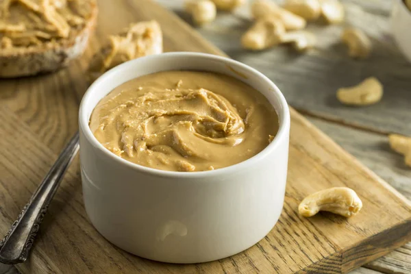 Homemade Cashew Peanut Butter — Stock Photo, Image