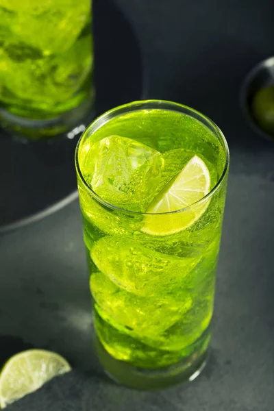 Zelený meloun japonské whisky se sodou — Stock fotografie
