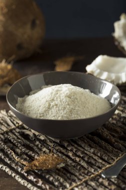 Ham organik kuru beyaz Hindistan cevizi un