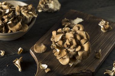 Raw Organic Maitake Mushrooms clipart