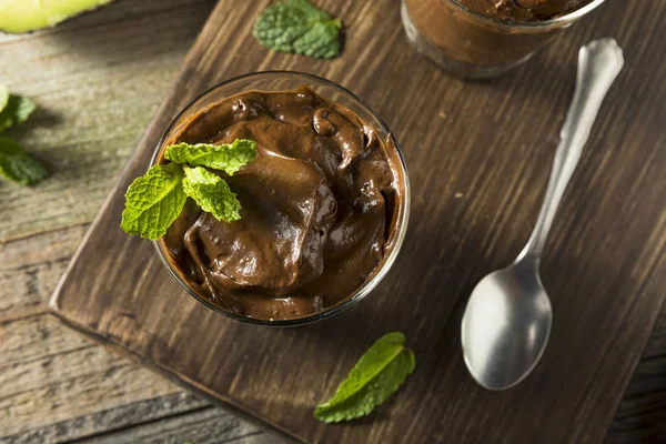 Ekologisk hälsosam hemlagad avokado Pudding — Stockfoto