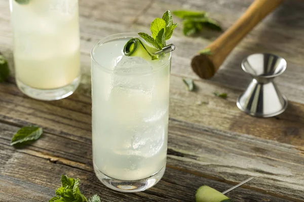 Refreshing Cucumber Gin Spritz Cocktail — Stock Photo, Image