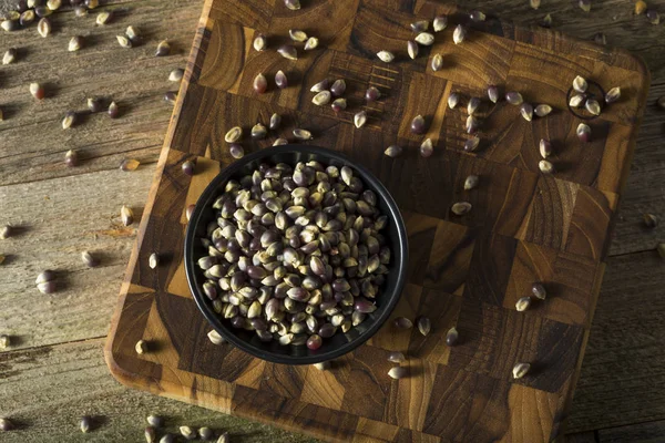 RAW ekologiskt blå Popcorn — Stockfoto