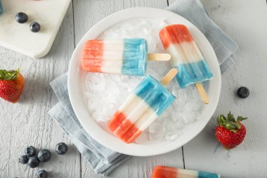 Vatansever kırmızı beyaz mavi Popsicles
