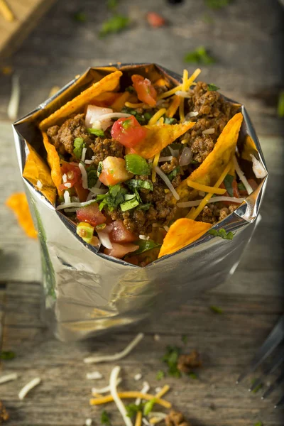 Taco de boeuf fait maison dans un sac — Photo