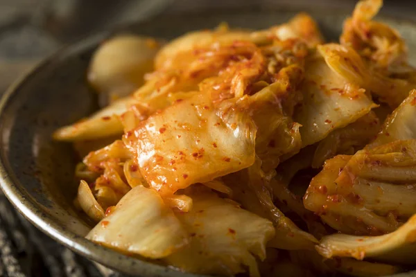 Homemade Spicy Fermented Korean Kimchi — Stock Photo, Image