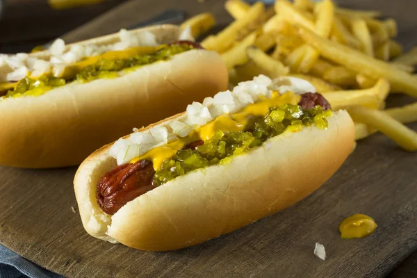 Zelfgemaakte Deep Fried hotdogs — Stockfoto