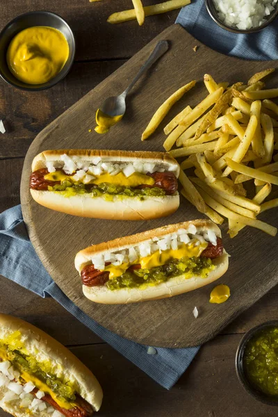 Zelfgemaakte Deep Fried hotdogs — Stockfoto