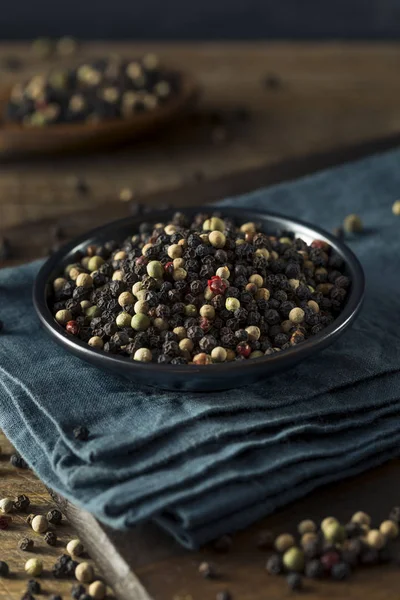 Peppercorns orgânicos mistos crus — Fotografia de Stock