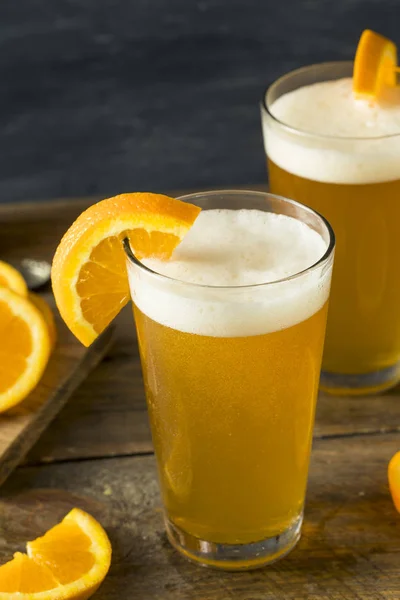 Organic Orange Citrus Craft Beer — Stock Photo, Image