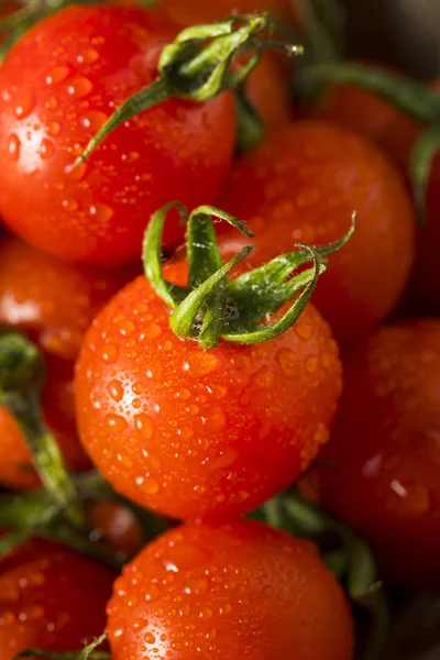 Raw Organic Red Cherry Tomatoes — Stock Photo, Image