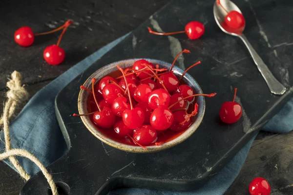 Sweet Red Maraschino Cherries — Stock Photo, Image