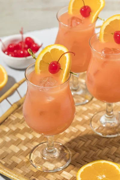 Homemade Alcoholic Hurricane Cocktail Drink — Stock Photo, Image