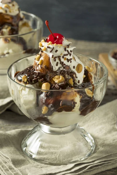 Sweet Homemade Ice Cream Sundae — Stock Photo, Image