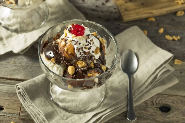 Dulce helado casero Sundae — Foto de Stock