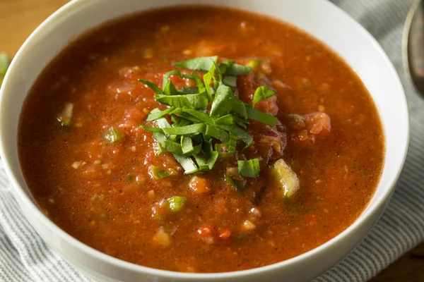 Minestra Gazpacho rinfrescante a freddo — Foto Stock