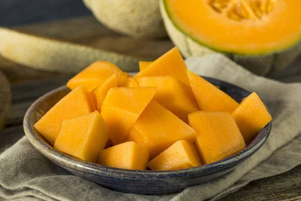 Melón toscano orgánico crudo Cantaloupe — Foto de Stock