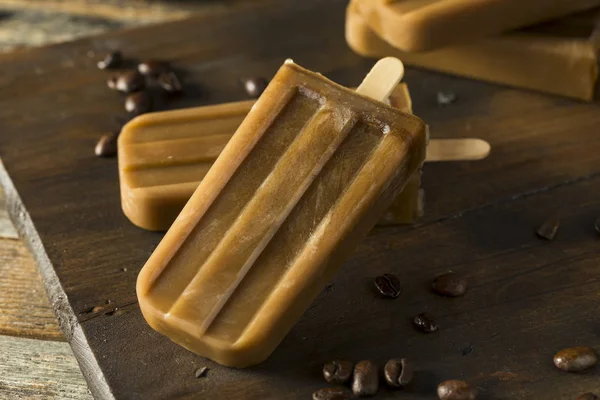 Homemade Refreshing Iced Coffee Popsicles — Stock Photo, Image