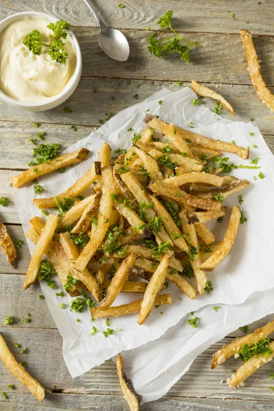 Homemade Parmesan Truffle French Fries — Stock Photo, Image