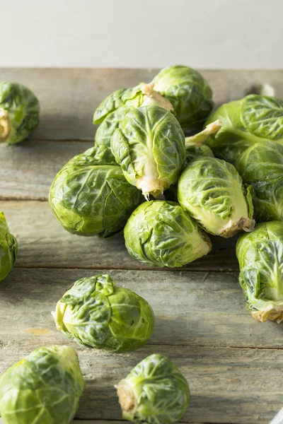 Raw Organic Green Brussel Sprouts — Stock Photo, Image