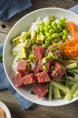 Ham organik Ahi Tuna Poke kase
