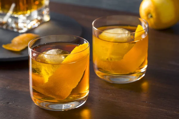 Homemade Boozy Old Fashioned Cocktail — Stock Photo, Image