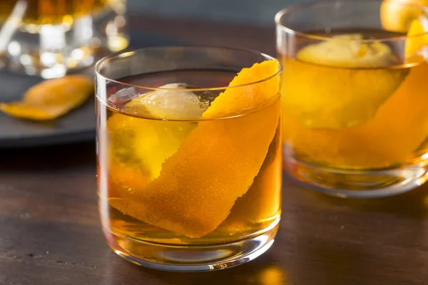 Homemade Boozy Old Fashioned Cocktail — Stock Photo, Image