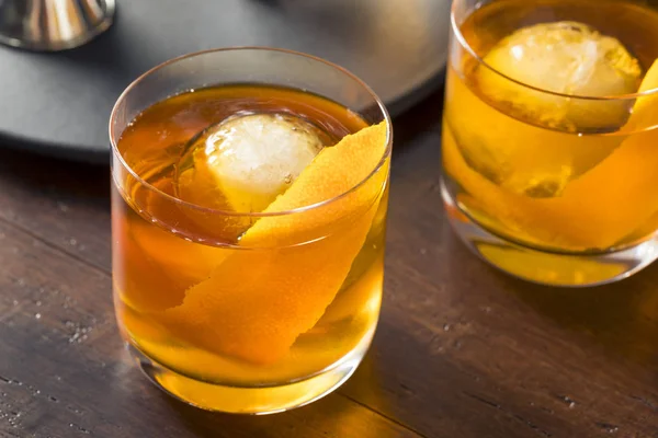 Homemade Boozy Old Fashioned Cocktail — Stock Photo, Image