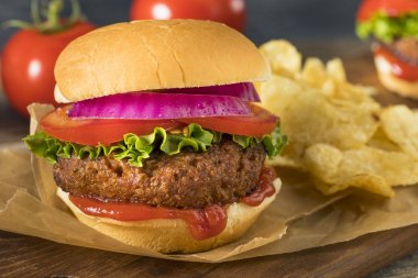 Sağlıklı Vegan vejetaryen et ücretsiz Burger