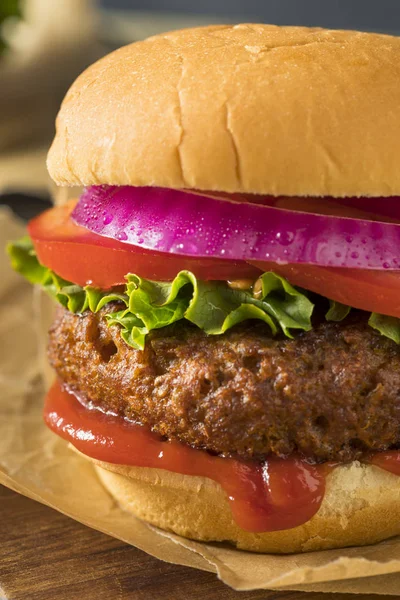 Gezond veganistisch vegetarisch vlees gratis Hamburger — Stockfoto