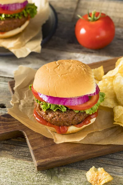 Healthy Vegan Vegetarian Meat Free Burger — Stock Photo, Image