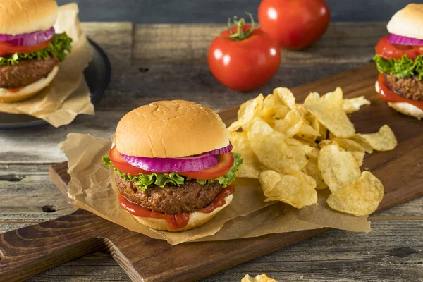 健康な菜食主義者菜食主義肉無料ハンバーガー — ストック写真