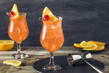 Cold Refreshing Singapore Sling Cocktail clipart
